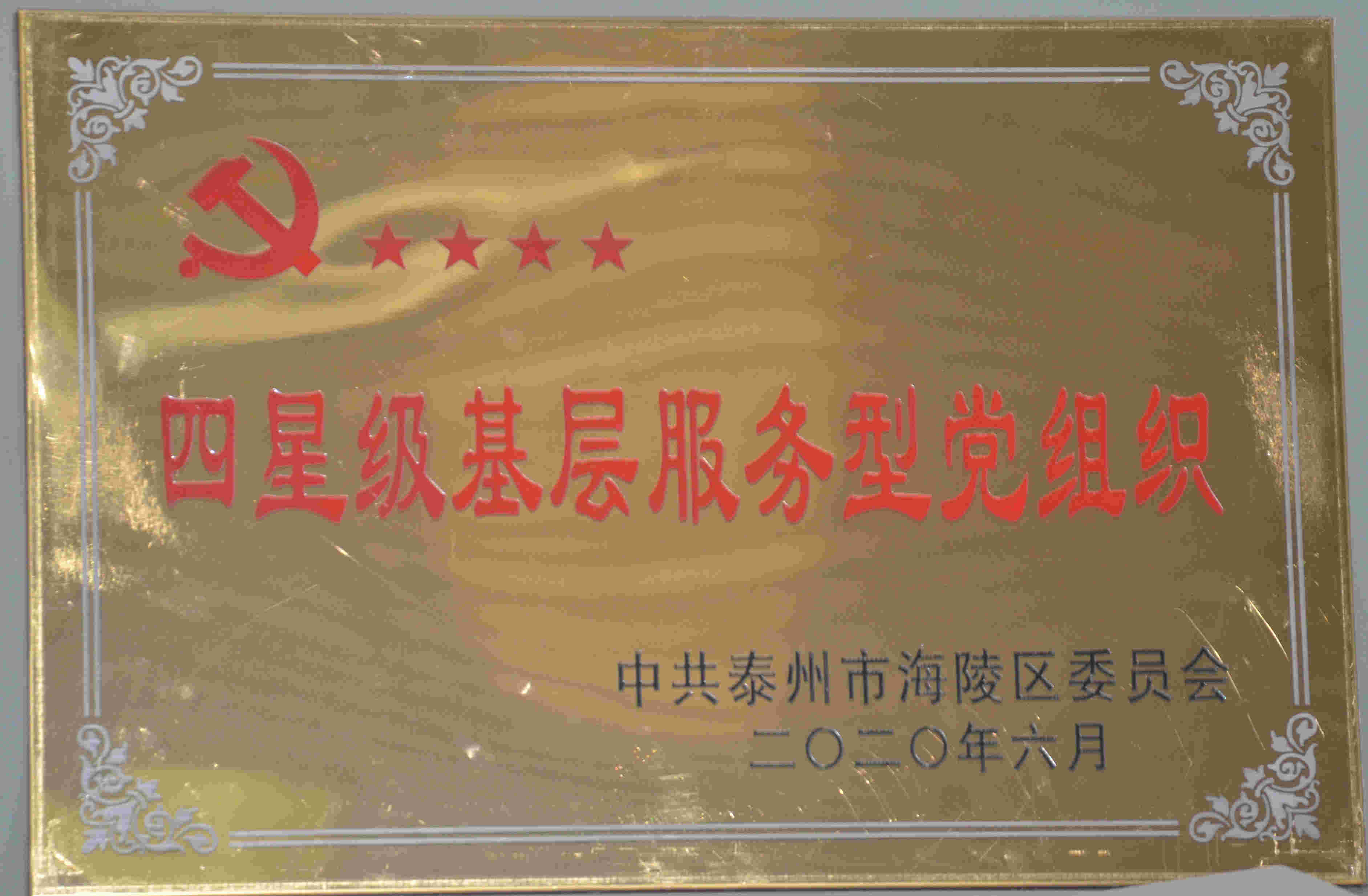 海陵區(qū)四星級基層服務型黨組織